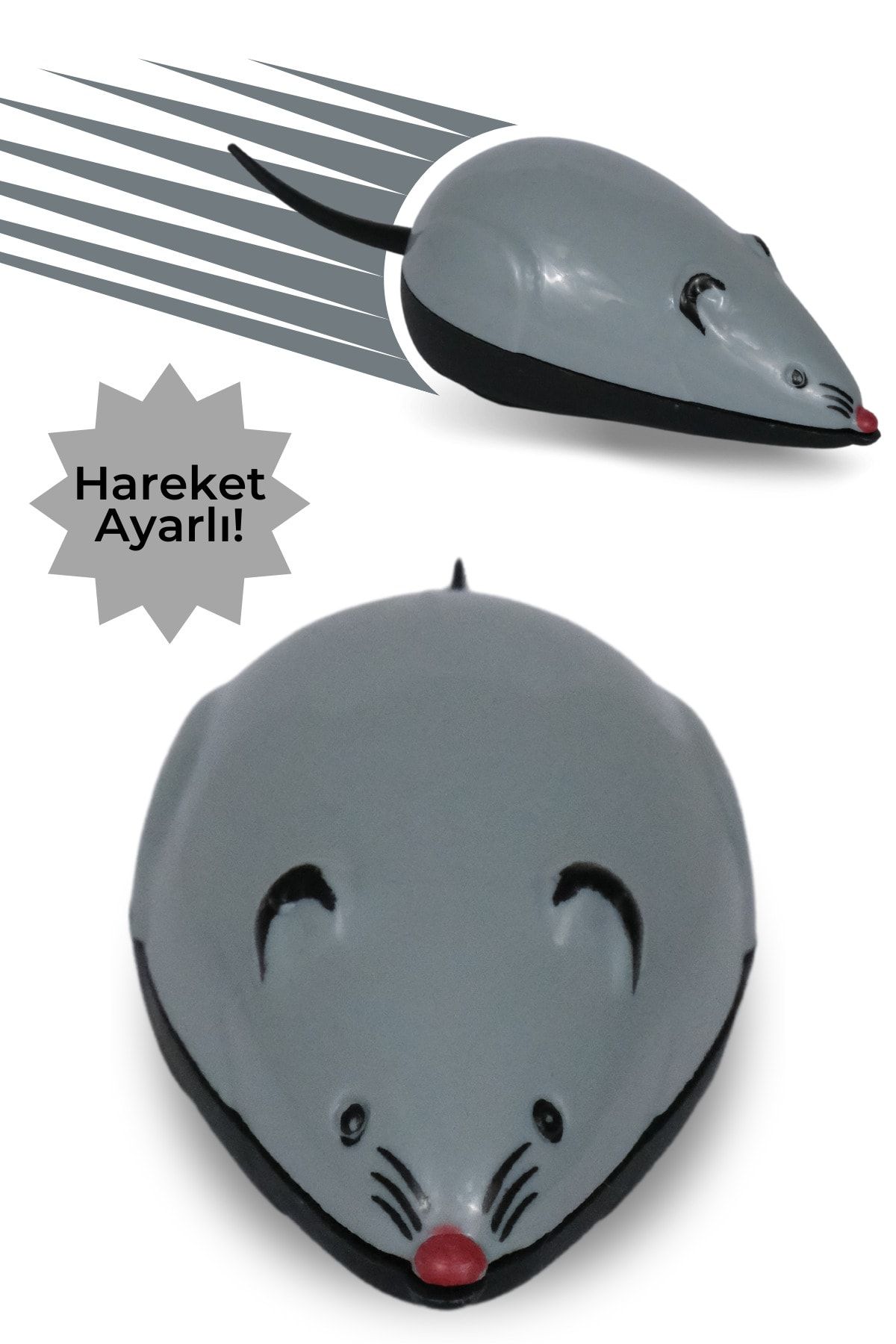 Kedi Oyuncağı Çek Bırak Fare Renkli