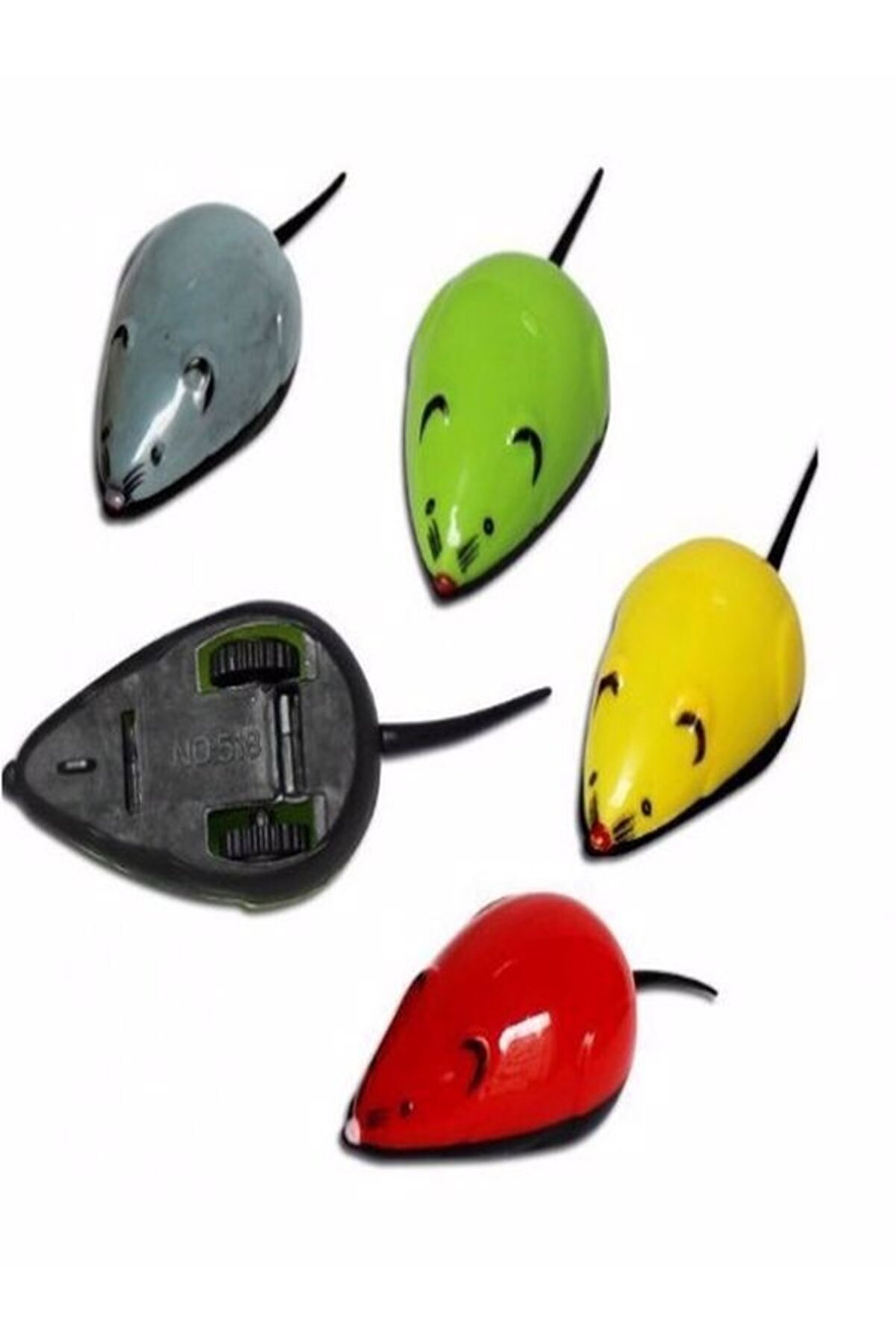 Kedi Oyuncağı Çek Bırak Fare Renkli