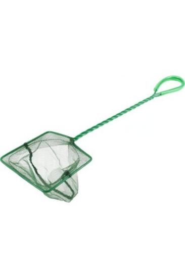 Mini Akvaryum Kepçesi Metal Balık Yakalama Tel Kepçe 10 x 8 Cm (beyaz File Açık Gri Tellidir )
