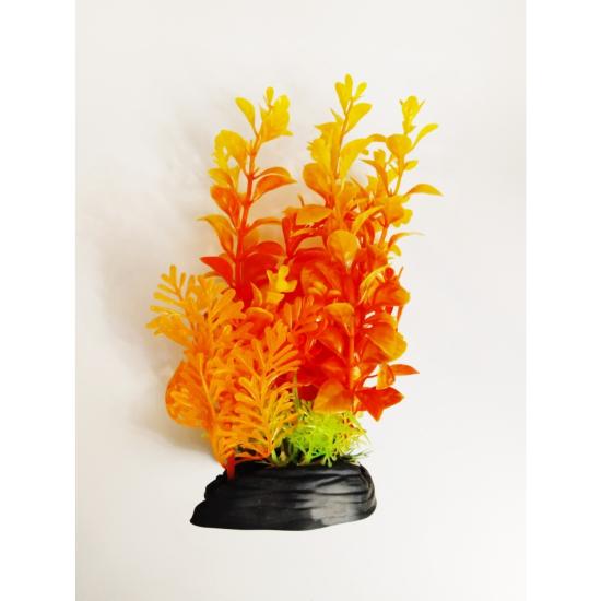 Akvaryum Yapay Süs Bitkisi Genişlik: 8 cm Yükseklik: 18 - 20cm  8 model (4 adet)