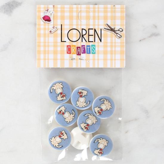 Loren Crafts 8’li Köpek Düğme - 1243