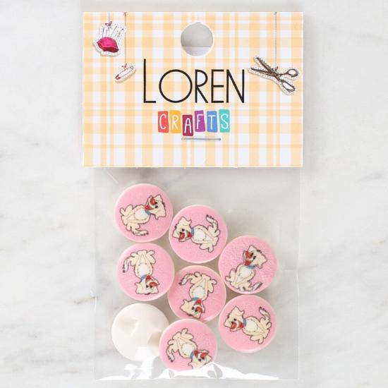 Loren Crafts 8’li Köpek Düğme - 1032