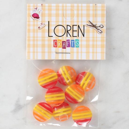 Loren Crafts 8’li Desenli Düğme - 1102