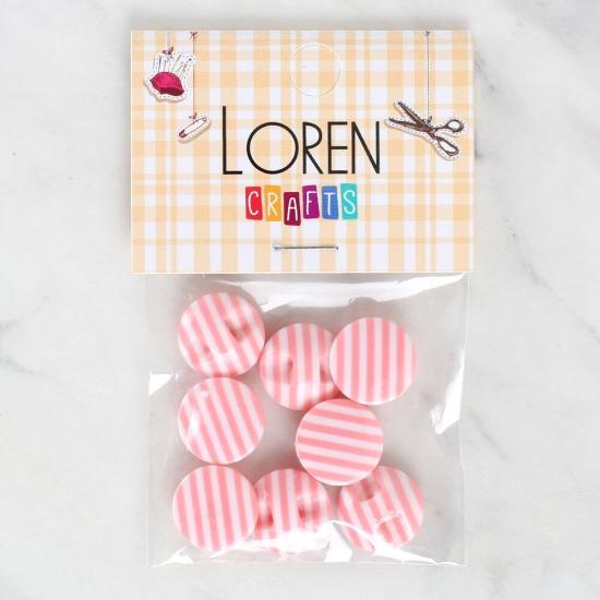 Loren Crafts 8’li Desenli Düğme - 1105