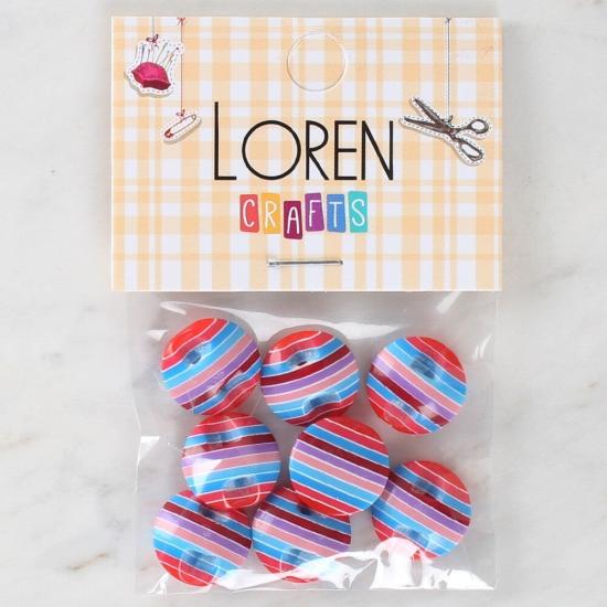 Loren Crafts 8’li Desenli Düğme - 1106