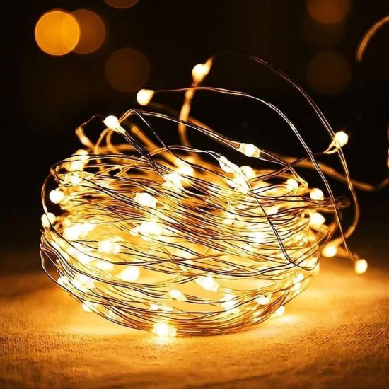 Sarı Peri LED Flaşlı Işık – 3 Metre Dekoratif Oda ve Organizasyon Aydınlatması