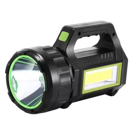 BUFFER®  Şarjlı LED El Feneri 10W Taşınabilir Acil Durum Lambası USB Şarjlı & Yan COB Işıklı