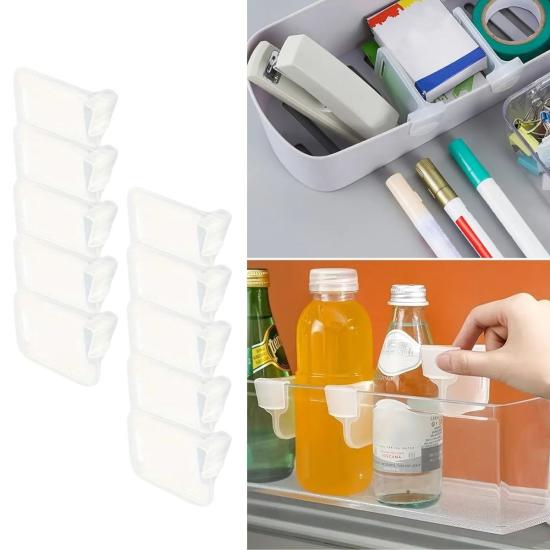 BUFFER® 10’luŞeffaf Buzdolabı Yan Kapı Düzenleyici Buzdolabı Dolap İçi Bölümleyici Aparatlar