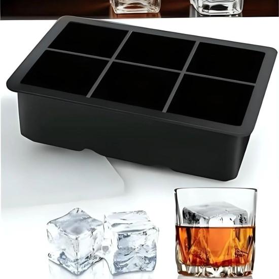 BUFFER® 6’lı XL Küp Şeklinde Silikon Kolay Çıkabilen Buz Kalıbı