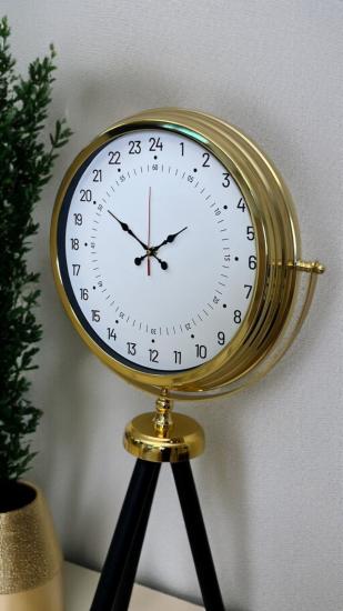 Zentime Gold 24 Saat Göstergeli Özel Tasarım Tripod Ayaklı Saat