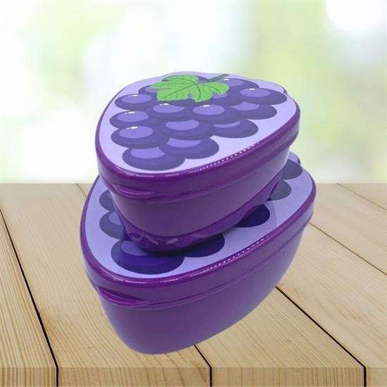 BUFFER® 2’li İç İçe Geçebilen Üzüm Model Saklama ve Beslenme Kabı Seti (550 ml + 250 ml)