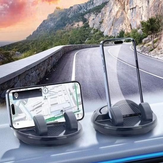 Hayhay Ticaret® Numaratörlü Güçlü Yapışkanlı 360 Derece Dönebilen Su Geçirmez Araç İçi Telefon Tutucu Plastik Aparat