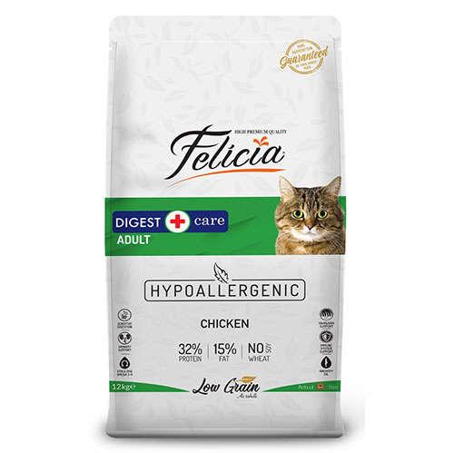 Felicia Düşük Tahıllı Yetişkin Tavuk Etli Kedi Maması 12 Kg