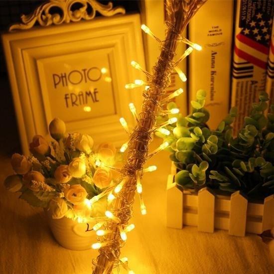 BUFFER® 10 Metre 100 Ledli 8 Fonksiyonlu Dekoratif Lambader Sarı Lamba