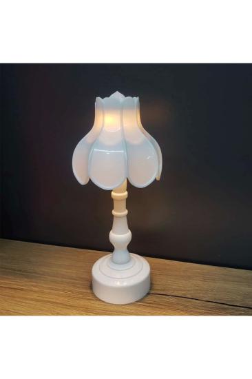 Pilli Dekoratif Abajur Masa Lambası