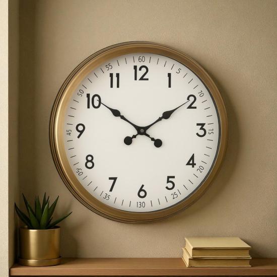 Zentime 60 Cm Gold Lüks Duvar Saati