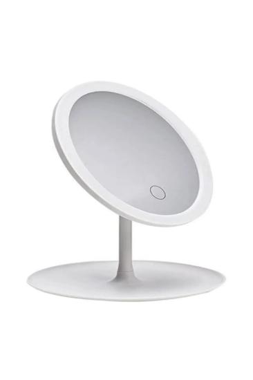 SONX  Dokunmatik Led Işıklı Usb Li Yuvarlak Masa Üstü Makyaj Aynası Makyaj Aynası Ledli